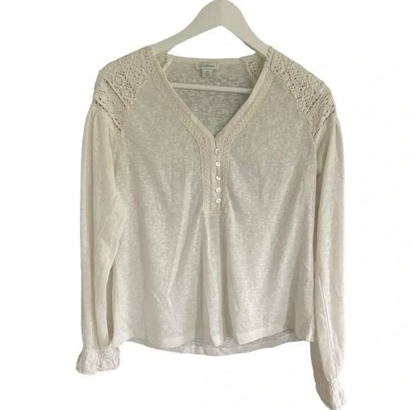 Sundance Boho White Crochet Peasant Blouse Top Size XS - Picture 2 of 10